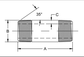 BSPT_DIN_ISO_Brass_Pipe_Nipple