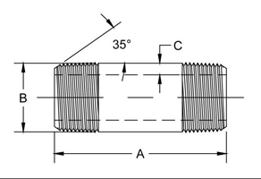 BSPT_DIN_ISO_Stainless_Steel_Pipe_Nipple